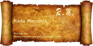 Rada Marcell névjegykártya